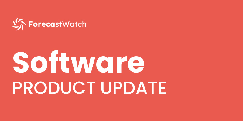 ForecastWatch software product update